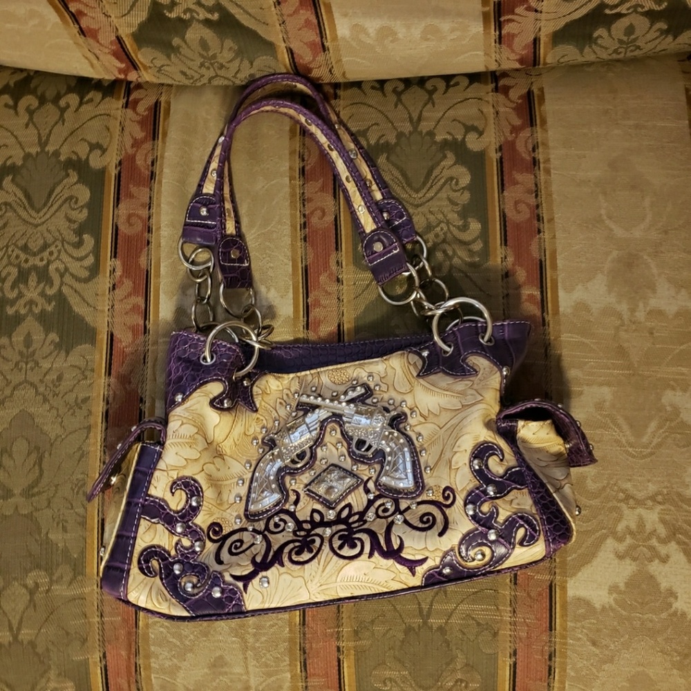Cowgirl Trendy big bling concealed carry handbag